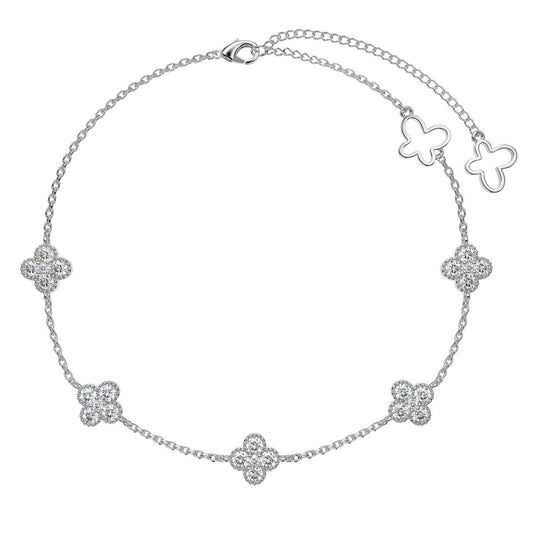 Elegant silver anklet